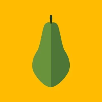 Simple Flat Papaya Vector Illustration Illustration