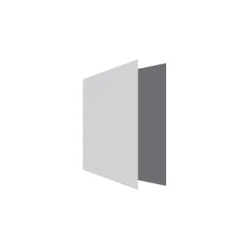 Simple flat paper shadow logo vector Stock-Illustration