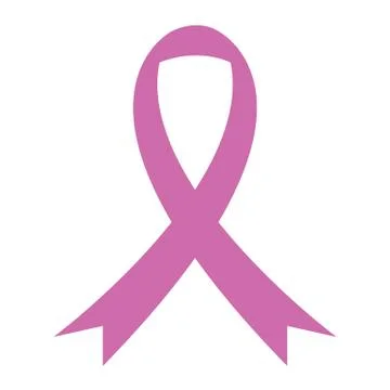 Simple Flat Pink Ribbon Stock Illustration