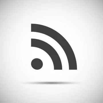 Simple flat rss icon, feed symbol, vector illustration Stock Illustration