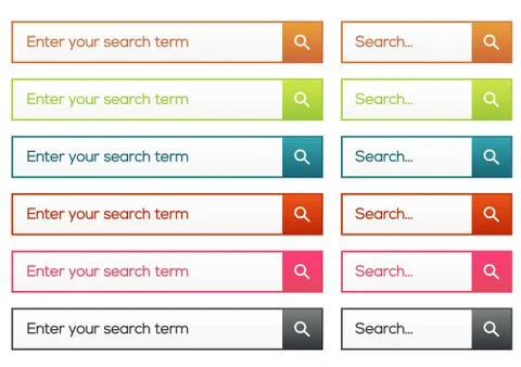 Simple flat search collection Stock Illustration