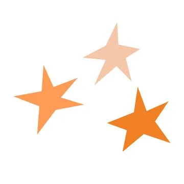 Simple flat sparkle stars vector icons collection. Set of star shapes. Templa Stock Illustration