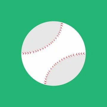 Simple Flat Style Baseball Vector Illustration Graphic Stock Illustration