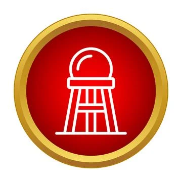 Simple flat style cartoon lighthouse icon illustration Stock Illustration
