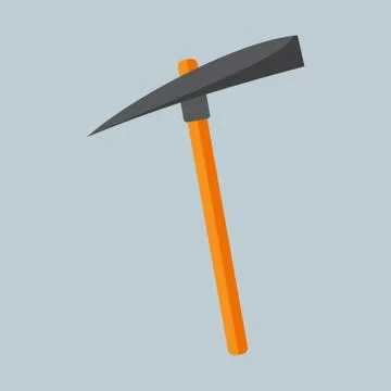 Simple Flat Style Pickaxe Mining Vector Illustration Graphic Stock Illustration