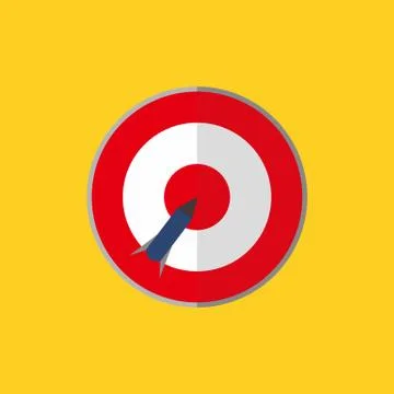 Simple Flat Style Target Sport Vector Illustration Graphic Stock Illustration