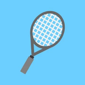 Simple Flat Style Tennis Racket Sport Vector Illustration Graphic Stock Illustration