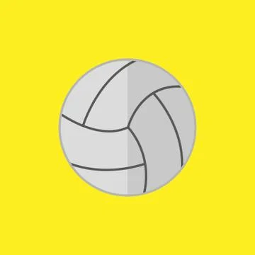 Simple Flat Style Volley Ball Sport Vector Illustration Graphic Stock Illustration