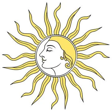 Simple Flat Sun Weather Illustration Stock Illustration