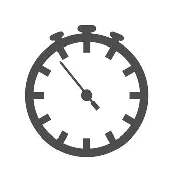 Simple flat timer or alarm clock icon Stockillustratie