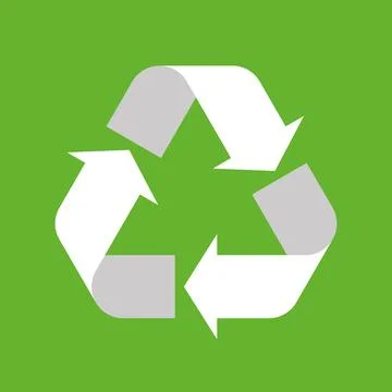 Simple flat Universal Recycling Symbol Stock Illustration