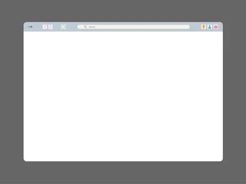 Simple flat vector browser window. Modern icon concept illustration Stock Illustration