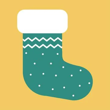 Simple flat vector illustration of a Christmas boot 스톡 일러스트