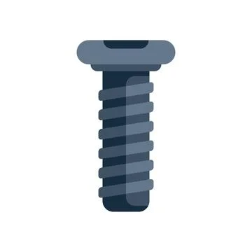 Simple flat vector illustration of a metal screw Stock Illustration