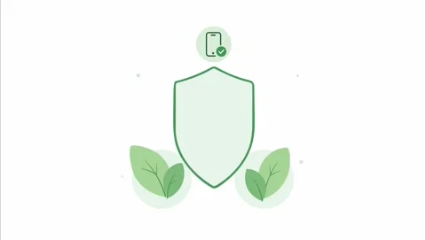 Simple flat vector illustration of a two-factor authentication shield  Stock Footage 345412189