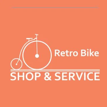 Simple flat vector images bike on the background Stock Illustration