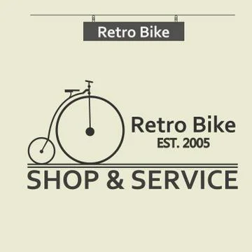 Simple flat vector images bike on the background Illustrazione stock