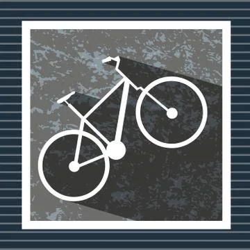 Simple flat vector images bike on the background Stock Illustration