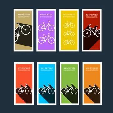 Simple flat vector images bike on the background Stock Illustration
