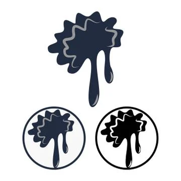 Simple flat vector sludge or slime spot icon Illustrazione stock