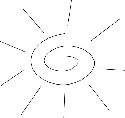 Simple flat vector sun icon Stock Illustration