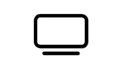 Simple flat white color mobile phone icon isolate on black. Illustrazione stock