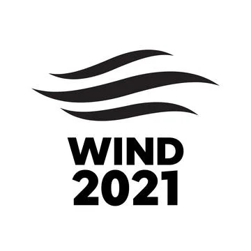 Simple flat wind pictogram. Cold weather symbol. Air icons vector set Stock Illustration