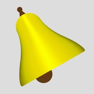 Simple flat yellow bells, vector Stock Illustration