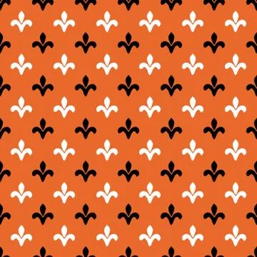 Simple fleur de lis seamless pattern vector background Illustrazione stock