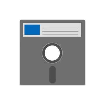 Simple floppy disk icon for personal computer or system unit Stock Illustration
