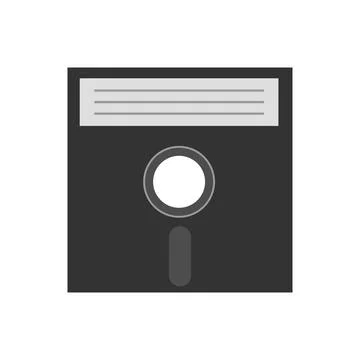 Simple floppy disk icon for personal computer or system unit Stock Illustration