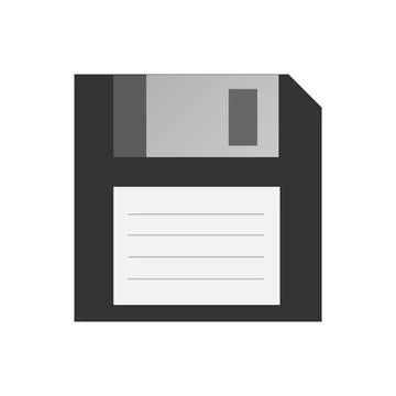 Simple floppy disk icon for personal computer or system unit Stock Illustration