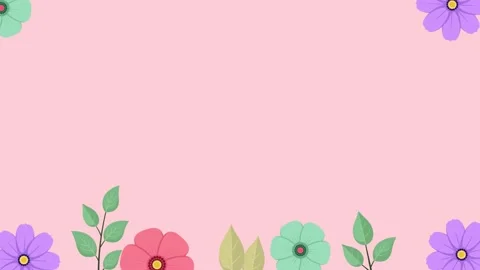Simple floral animation with copy space Stock Footage 279924676