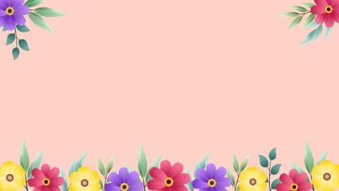 Simple floral animation with copy space Stock Footage 280777743