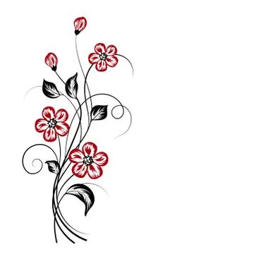 Simple floral background Stock Illustration