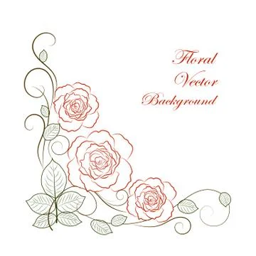 Simple floral background Stock Illustration