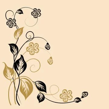 Simple floral background Stock Illustration