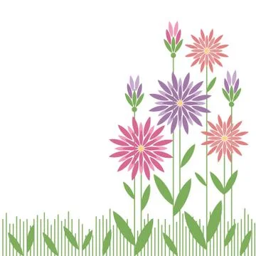 Simple floral background Stock Illustration