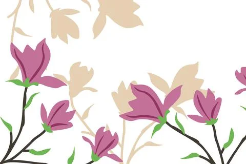 Simple floral background Stock Illustration