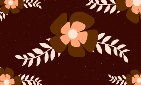 Simple Floral Frame background Stock Illustration