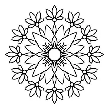 Simple Floral Stock Illustration