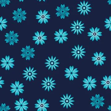 Simple floral ornament. Abstract vector seamless pattern with large flowers.. Illustrazione stock
