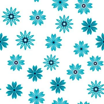 Simple floral ornament. Abstract vector seamless pattern with large flowers.. Illustrazione stock
