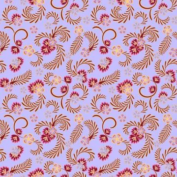 A simple floral pattern, convenient for editing and repainting. Graceful floral Stock-Illustration