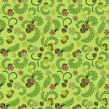 A simple floral pattern, convenient for editing and repainting. Graceful floral Stock Illustration