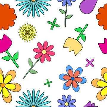 Simple floral pattern Stock Illustration