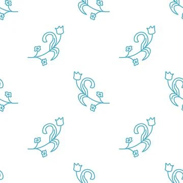 Simple floral pattern Stock Illustration