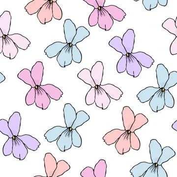 Simple Floral Pattern for Seamless Background, Print, Furniture Upholstery. S Illustrazione stock