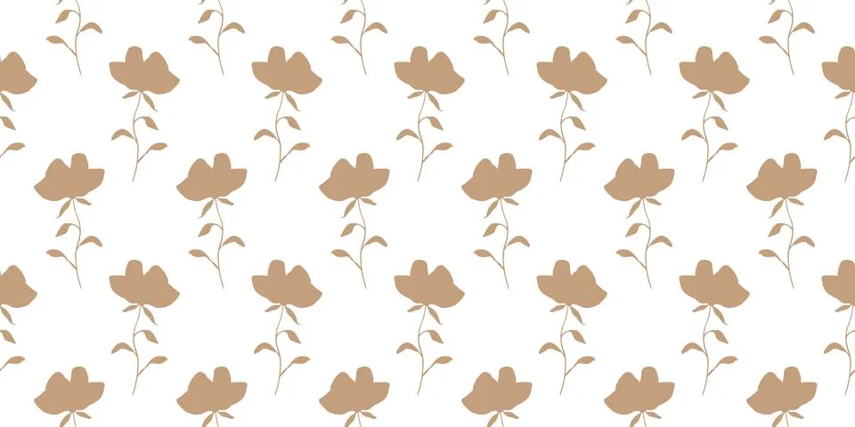 Simple Floral Seamless Pattern background Illustrazione stock