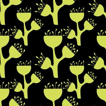 Simple floral seamless pattern with flowers for fabrics and cards and linens 스톡 일러스트